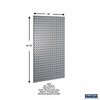 Triton Products 24in W x 42-1/2in H Gray Epoxy Coated 18-Gauge Steel Square Hole Pegboards 2 & Mounting Hardware LB2-G